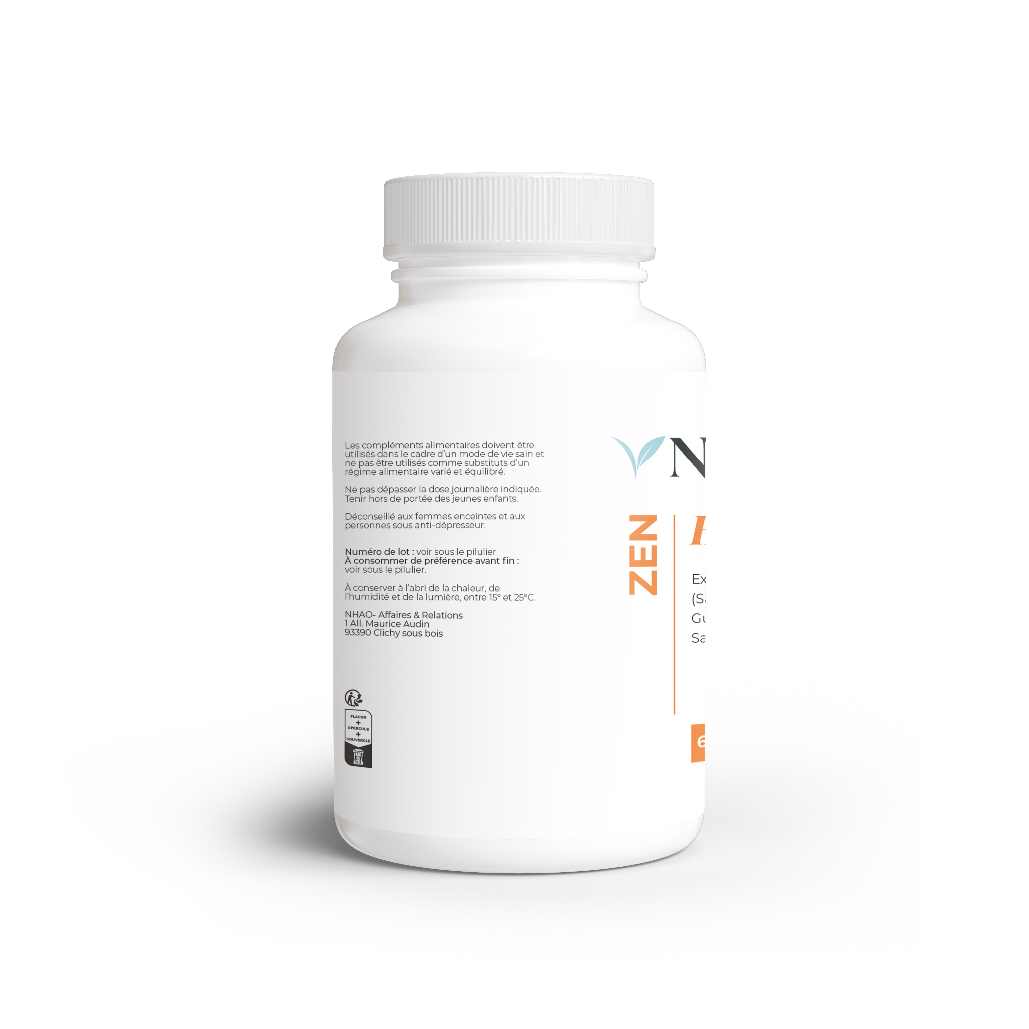 Gélules no stress_rhodiola, safran, magnésium bisglycinate, vitamine B1 et B6, salidroside.2